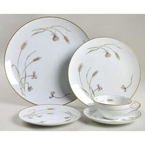 Noritake Harvester 5 Piece Dinner Place Setting Vtg